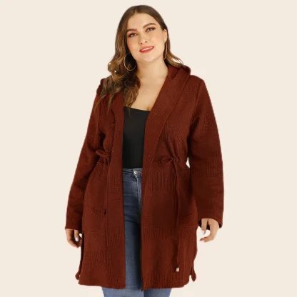 Loose Hooded Plus Size Sweater - Image 5