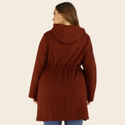 Loose Hooded Plus Size Sweater - Image 6