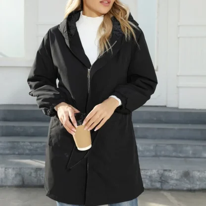 Charm Plus Size Hooded Coat - Image 2