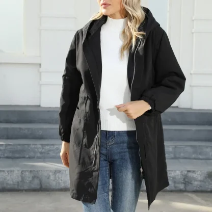 Charm Plus Size Hooded Coat - Image 3