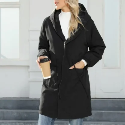 Charm Plus Size Hooded Coat - Image 4