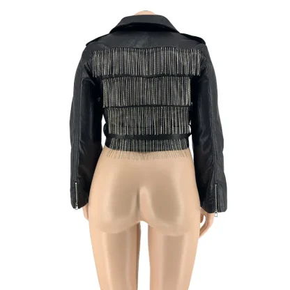 Chic Plus Size Fringed Tassel Coat - Image 6