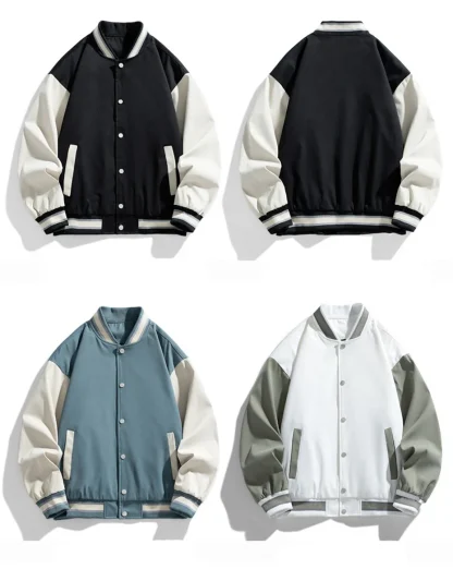 Plus Size Baseball Jackets - Image 3