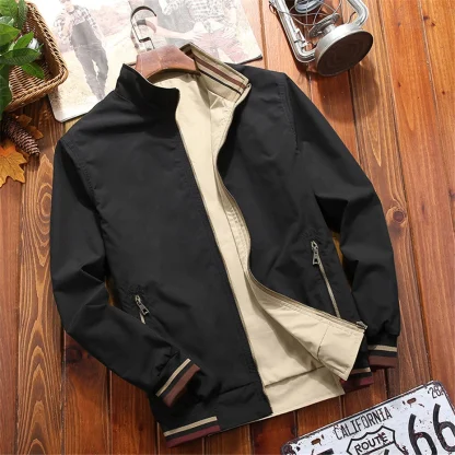 Plus Size Reversible Varsity Jacket - Image 3
