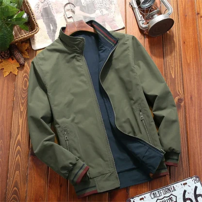 Plus Size Reversible Varsity Jacket