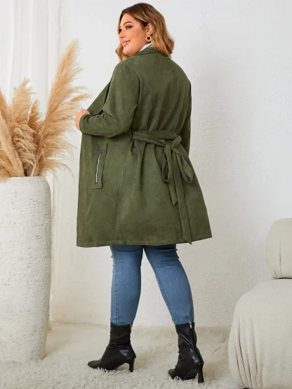Trendy Plus Size Cardigan Coat - Image 3