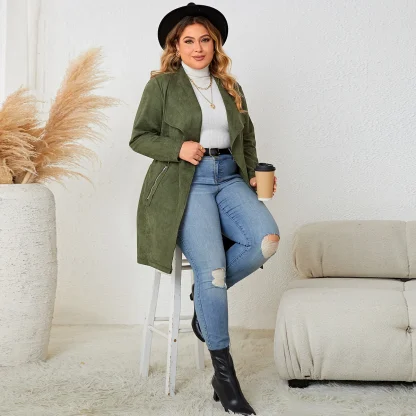 Trendy Plus Size Cardigan Coat - Image 4