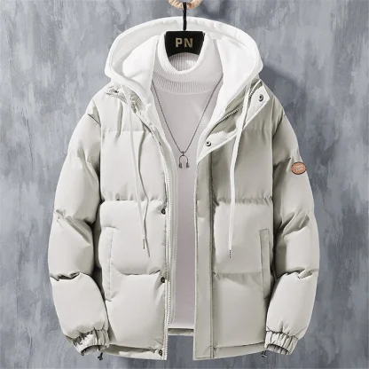 Hooded Plus Size Puffer Coat - Image 4