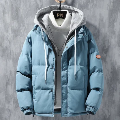 Hooded Plus Size Puffer Coat - Image 5