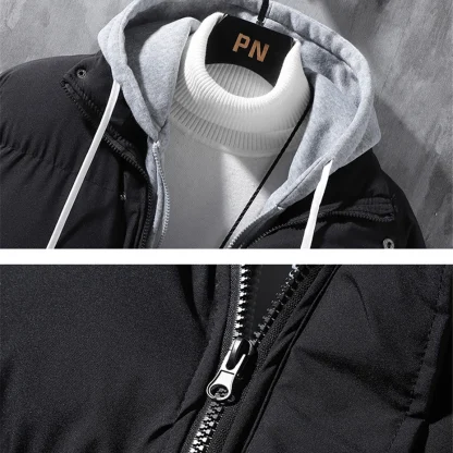 Hooded Plus Size Puffer Coat - Image 6