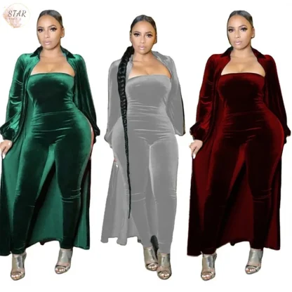 Jumpsuit with Plus Size Coat - Image 2