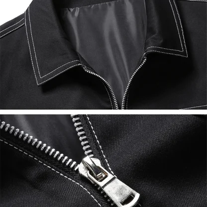 Collared Plus Size Casual Jacket - Image 5