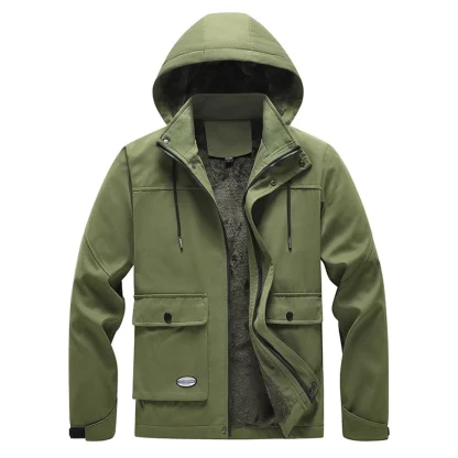 Cargo 2-Pockets Plus Size Coat - Image 2