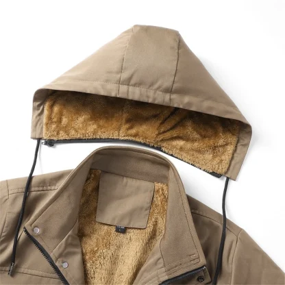 Cargo 2-Pockets Plus Size Coat - Image 3