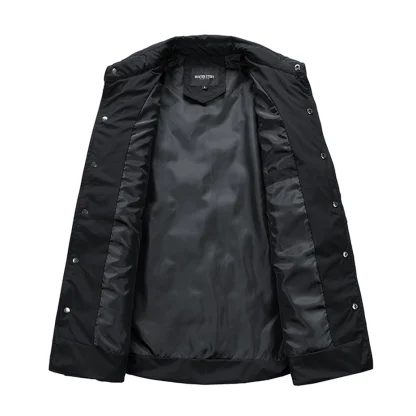 Buttoned Plus Size Padded Jacket - Image 2