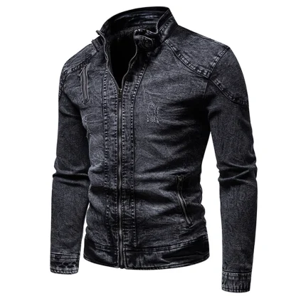Casual Denim Plus Size Jacket - Image 2