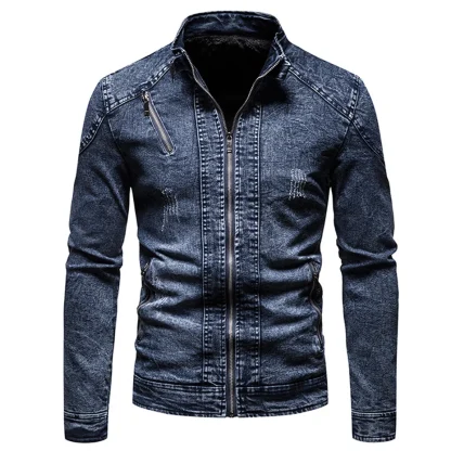 Casual Denim Plus Size Jacket - Image 4
