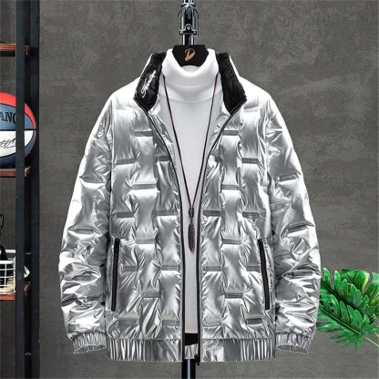 Stand Collar Plus Size Coat - Image 3