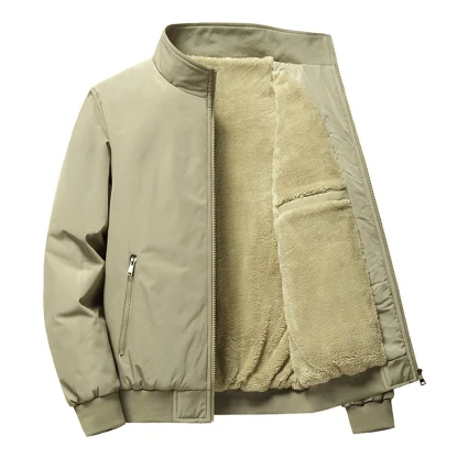 Zippered Plus Size Winter Jacket - Image 4