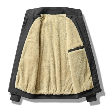Zippered Plus Size Winter Jacket - Image 2
