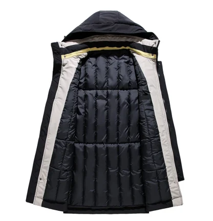 Long Hooded Plus Size Coat - Image 7