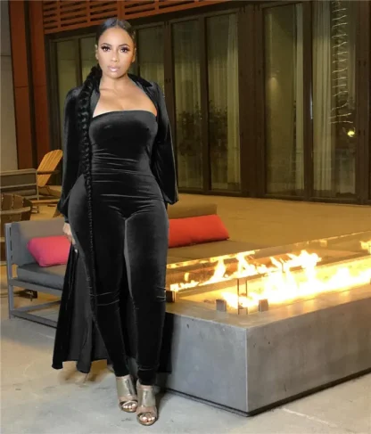 Jumpsuit with Plus Size Coat