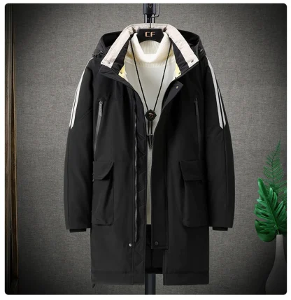 Long Hooded Plus Size Coat