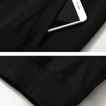 Black Hooded Plus Size Jackets - Image 4