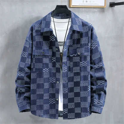 Checkered Plus Size Jacket - Image 3