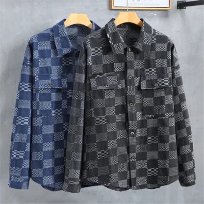 Checkered Plus Size Jacket - Image 4