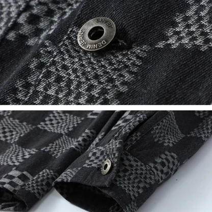Checkered Plus Size Jacket - Image 6