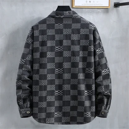 Checkered Plus Size Jacket - Image 2