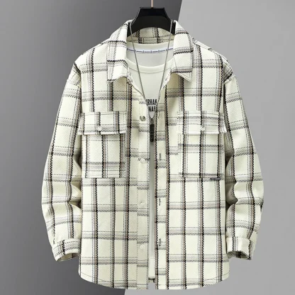 Checkered Plaid Plus Size Jackets - Image 3