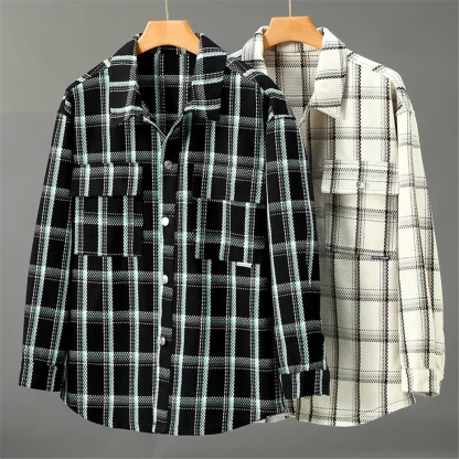 Checkered Plaid Plus Size Jackets - Image 4