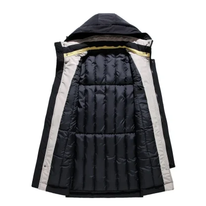 Long Hooded Plus Size Coat - Image 3