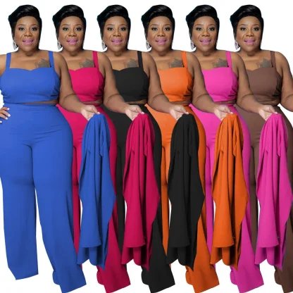 Plus Size Long Sleeve Coat Set - Image 3
