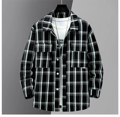 Checkered Plaid Plus Size Jackets