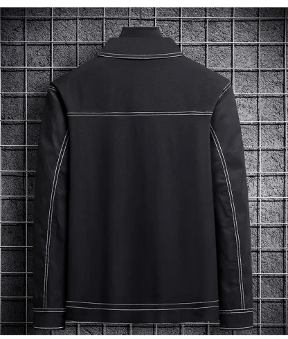 Collared Plus Size Casual Jacket - Image 2