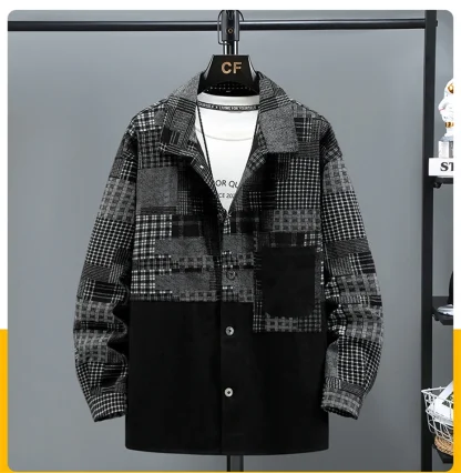 Block Patchwork Plus Size Jacket