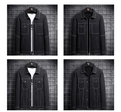 Collared Plus Size Casual Jacket - Image 6