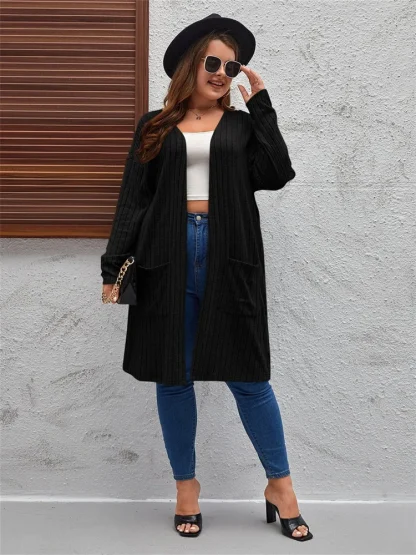 Knitted Plus Size Cardigan