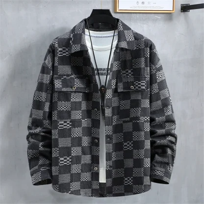 Checkered Plus Size Jacket
