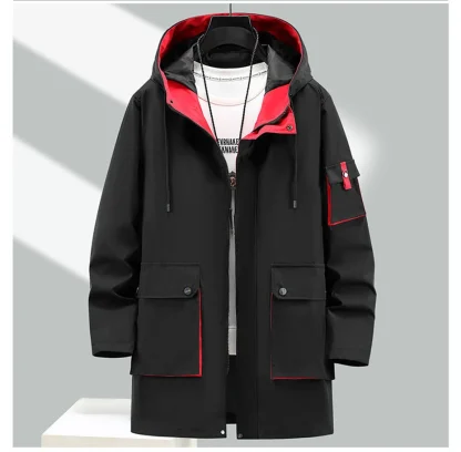 Hooded Long Style Plus Size Coat - Image 2