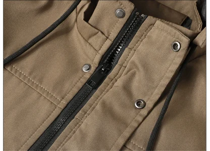 Cargo 2-Pockets Plus Size Coat - Image 4