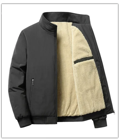Zippered Plus Size Winter Jacket