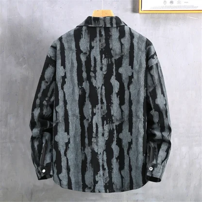 Tie-Dye Patterned Plus Size Jacket - Image 2