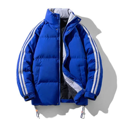 Stand Collar Plus Size Padded Coat - Image 5