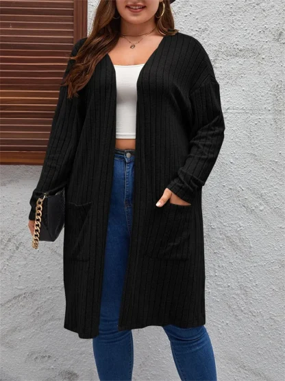 Knitted Plus Size Cardigan - Image 3