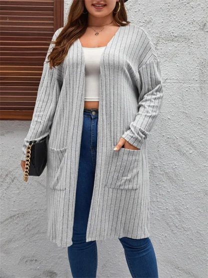 Knitted Plus Size Cardigan - Image 4
