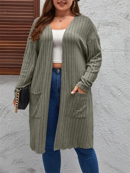 Knitted Plus Size Cardigan - Image 5